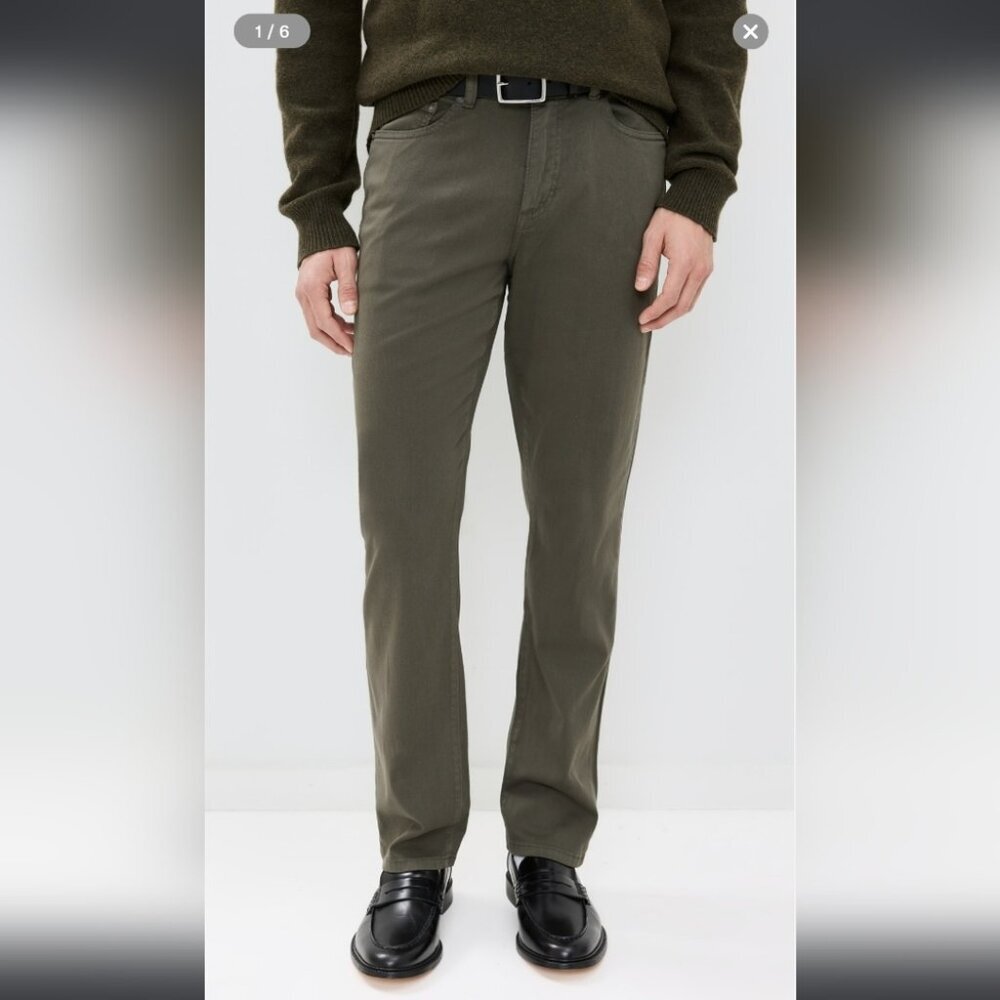 DL1961 | Russel Slim straight chino pants military green mens sz 32x32